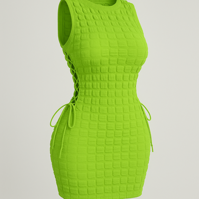Lace Up Bubble Dress