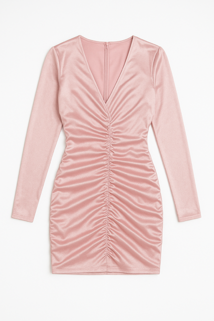 Blush Hour Ruched Mini Dress