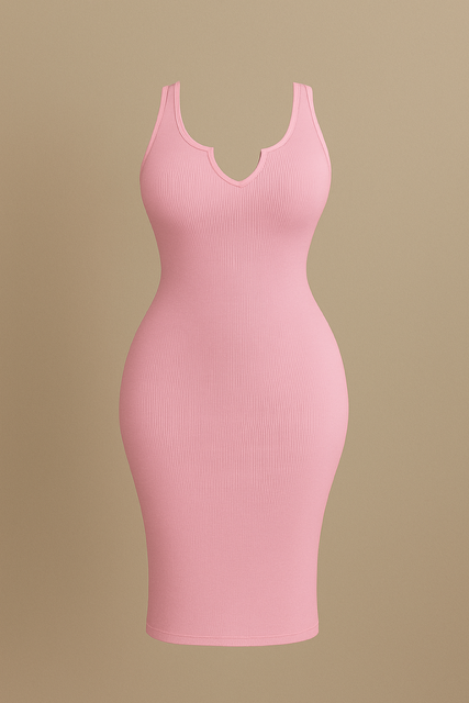 Shape & Sleek V-Neck Tee Maxi Dress