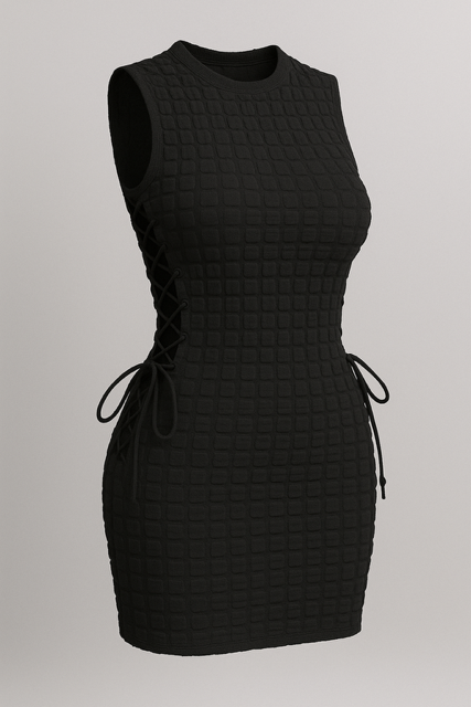Lace Up Bubble Dress