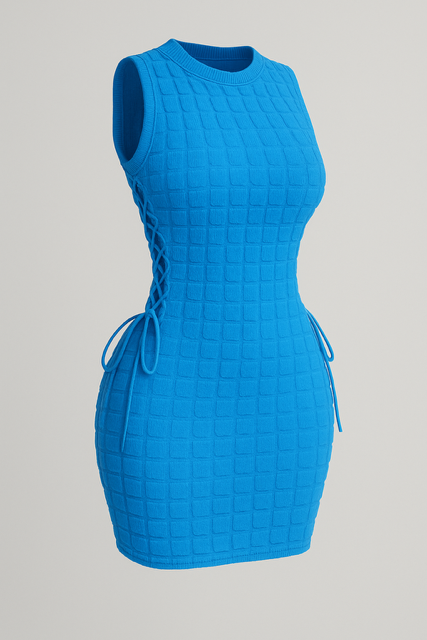 Lace Up Bubble Dress