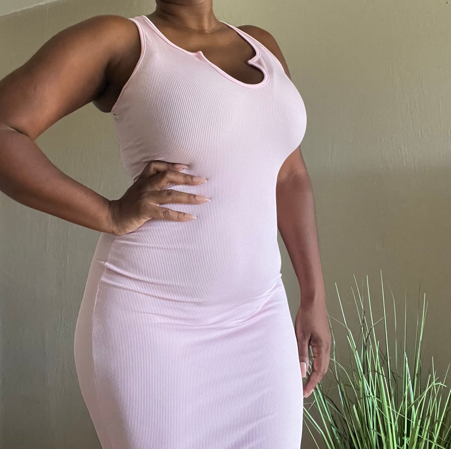 Shape & Sleek V-Neck Tee Maxi Dress