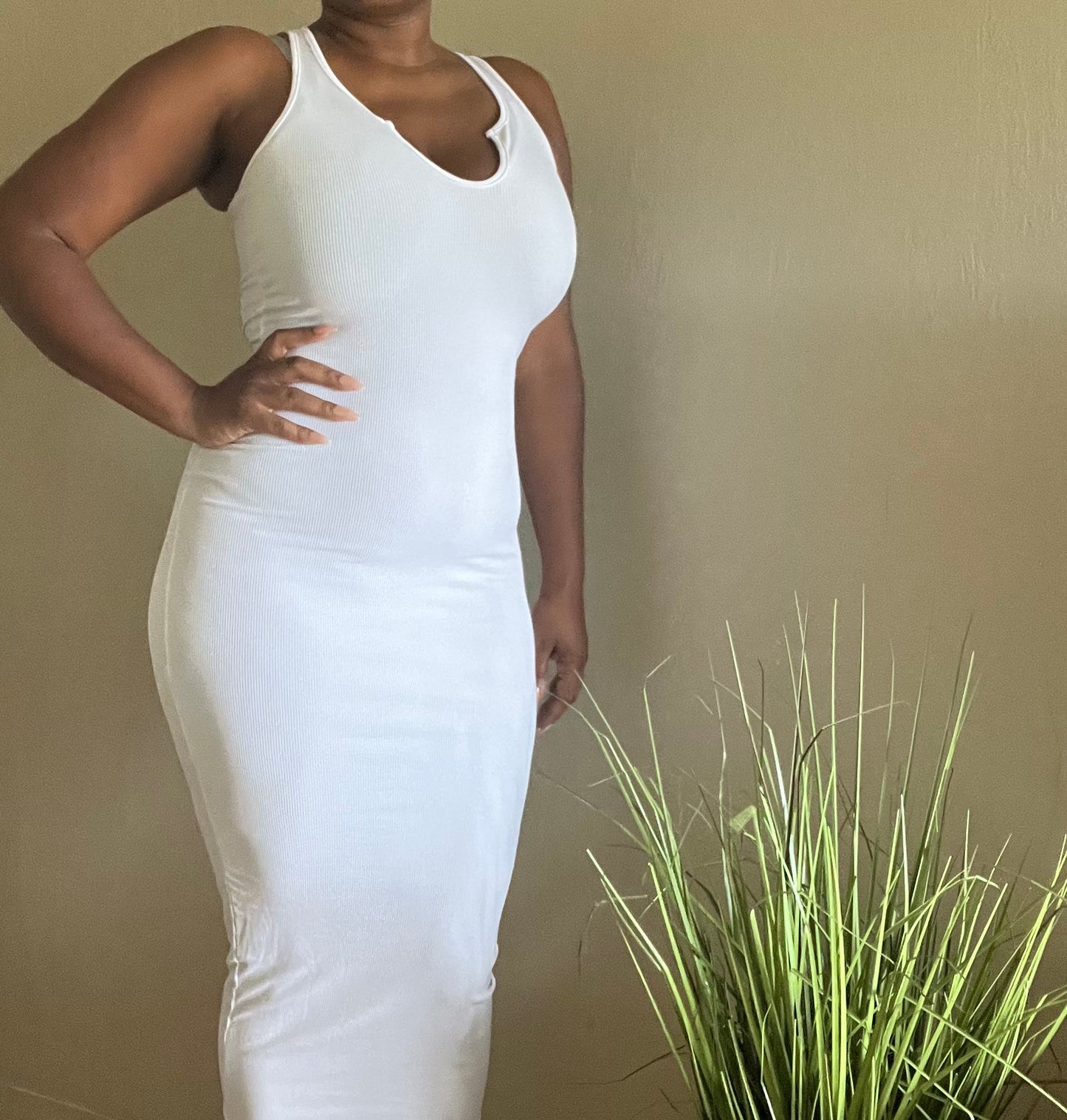 Shape & Sleek V-Neck Tee Maxi Dress