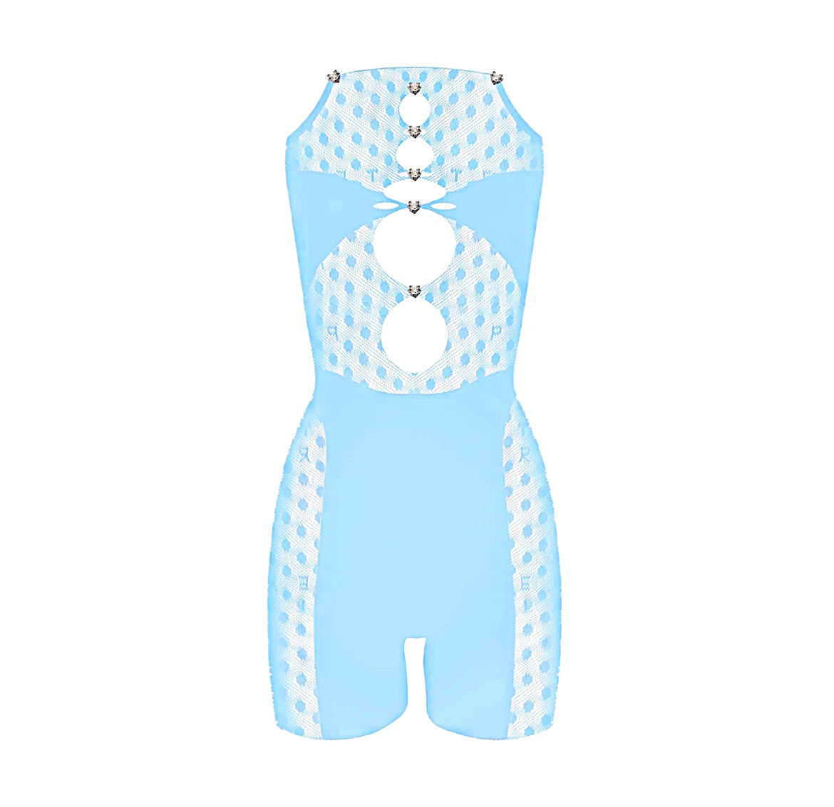 That Girl Mesh Diamond-Studded Romper
