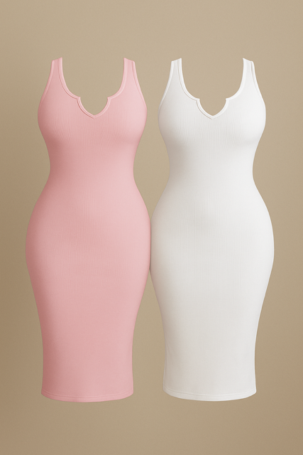 Shape & Sleek V-Neck Tee Maxi Dress
