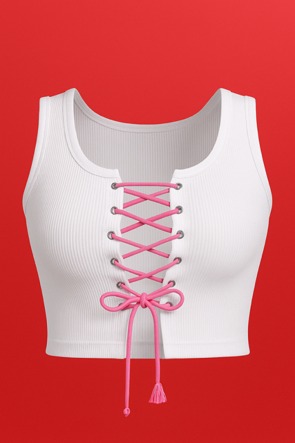 Laced Up Crop