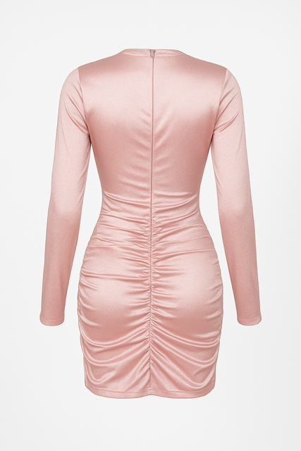 Blush Hour Ruched Mini Dress