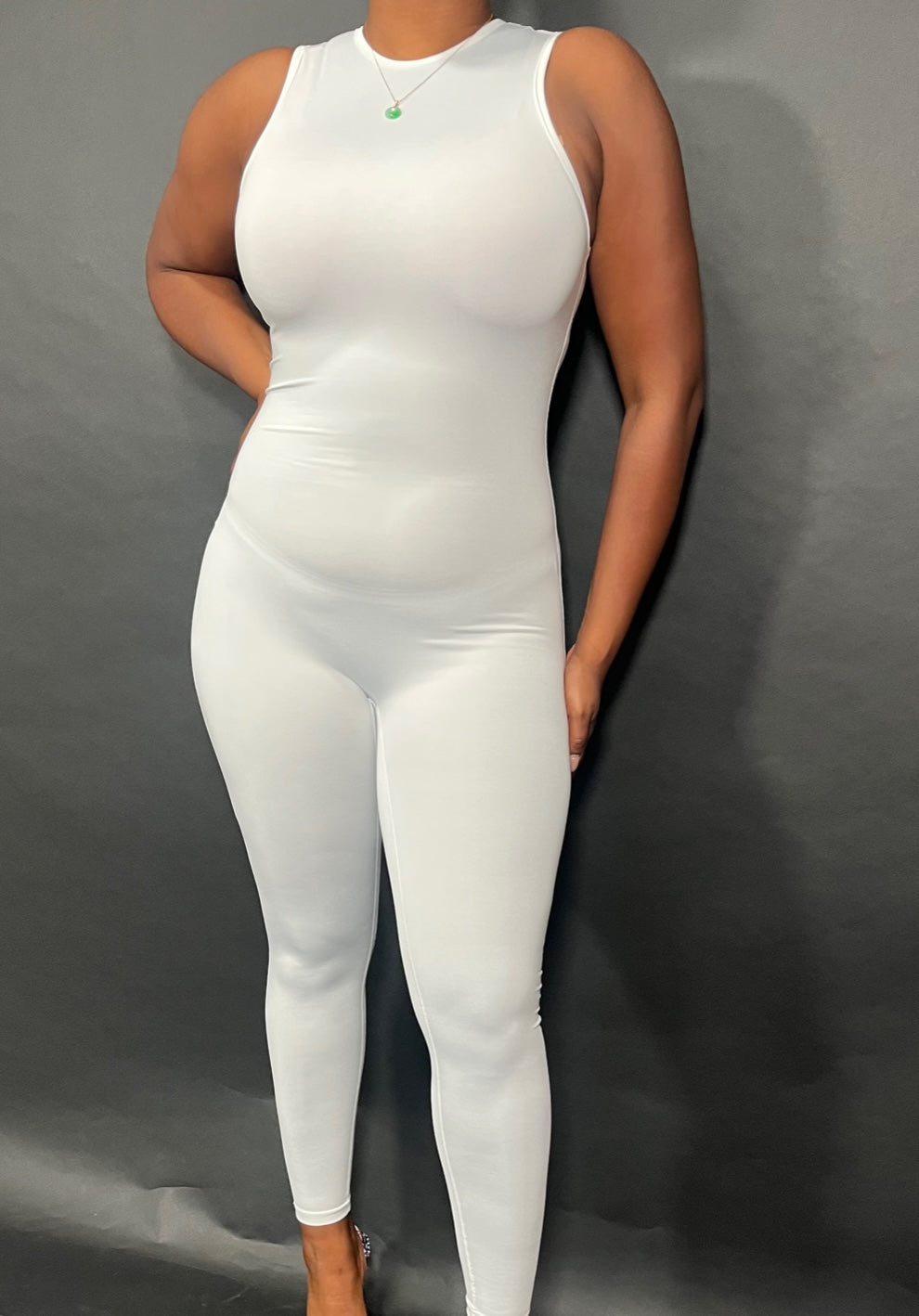 All White Sexy Jumpsuit
